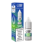 Packaging for Blue Razz Gummy Pukka Juice 5000+ Nic Salt E-Liquid featuring a bottle image and flavor name